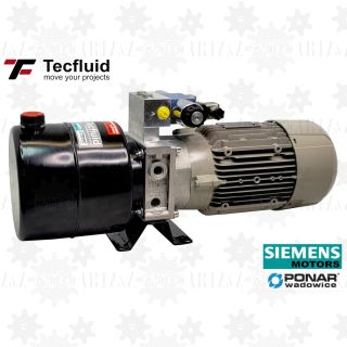 1,6kW Zasilacz hydrauliczny 400V 4,6L/min elektro pompa ze zbiornikiem 5L TecFluid power pack agregat siemens ponar