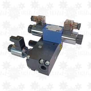 Rozdzielacz 1 sekcyjny CETOP 3, 4WE6 suwak E STALOWY z regulatorem przepływu proporcjonalny 3-drogowy WDUD10 PONAR regulator oleju hydraulicznego